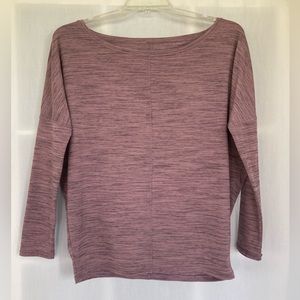 Athleta “Studio to Street” Heathered Purple Oversized Lightweight Top. Size S.